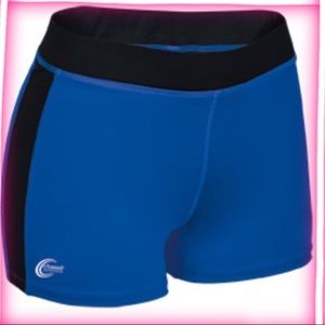 Blue spandex shorts